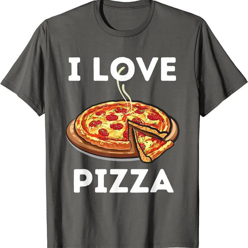 I Love Pizza - Food Lover Foodie T-Shirt | Unisex Cotton Tee, Size S-5XL Hoodie, Sweatshirt | Teenookco.com