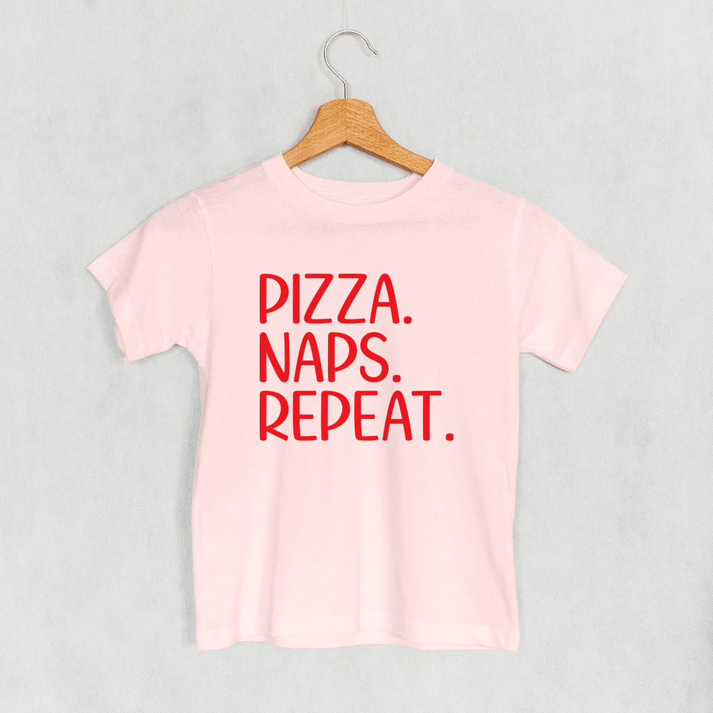 Pizza Naps Repeat (Kids) T-Shirts, Hoodie, Sweatshirt | Teenookco.com (Image 3)