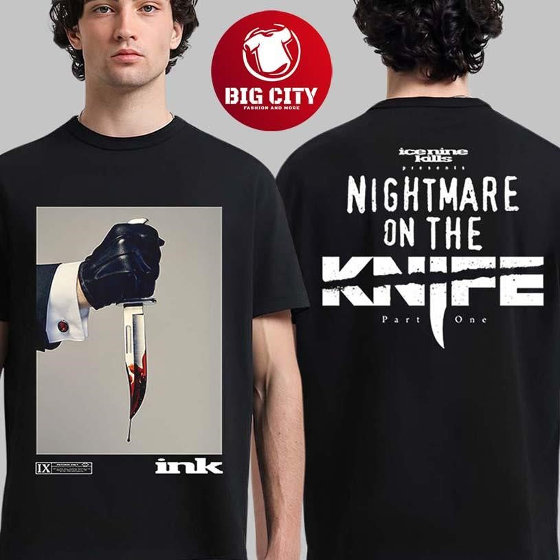 Ice Nine Kills X Scream 7 Nightmare On The Knife Part One Merch Psycho’s Only Two Sided Shirt