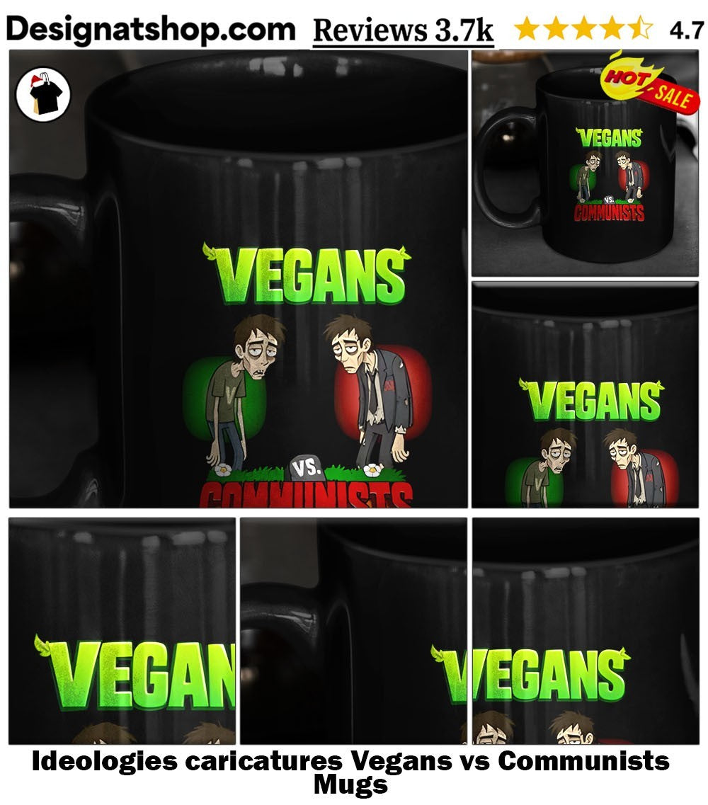 Ideologies caricatures Vegans vs Communists shirt