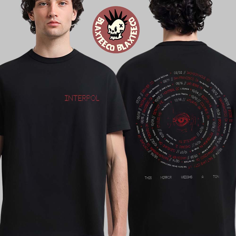 Interpol This Mirror Weighs A Ton 2026 Tour Merch Eye Circle Dates T-Shirt
