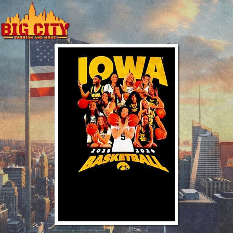Iowa Women’s Basketball 2025 2026 team collage Shirt Unisex