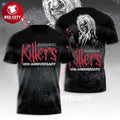 Iron Maiden Music Killers 45Th Anniversary Two Sided Shirt Unisex
