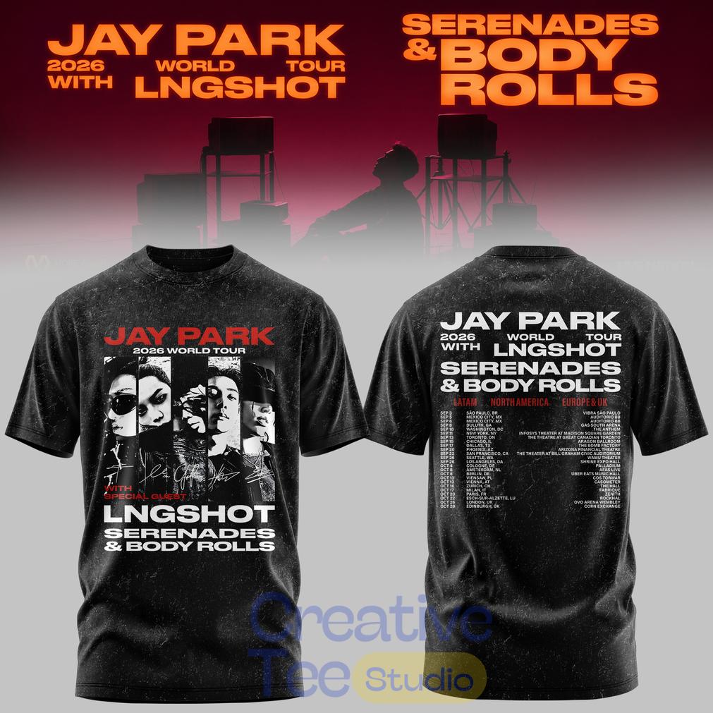 JAY PARK 2026 World Tour x LNGSHOT “Serenades & Body Rolls” Collection T-Shirt