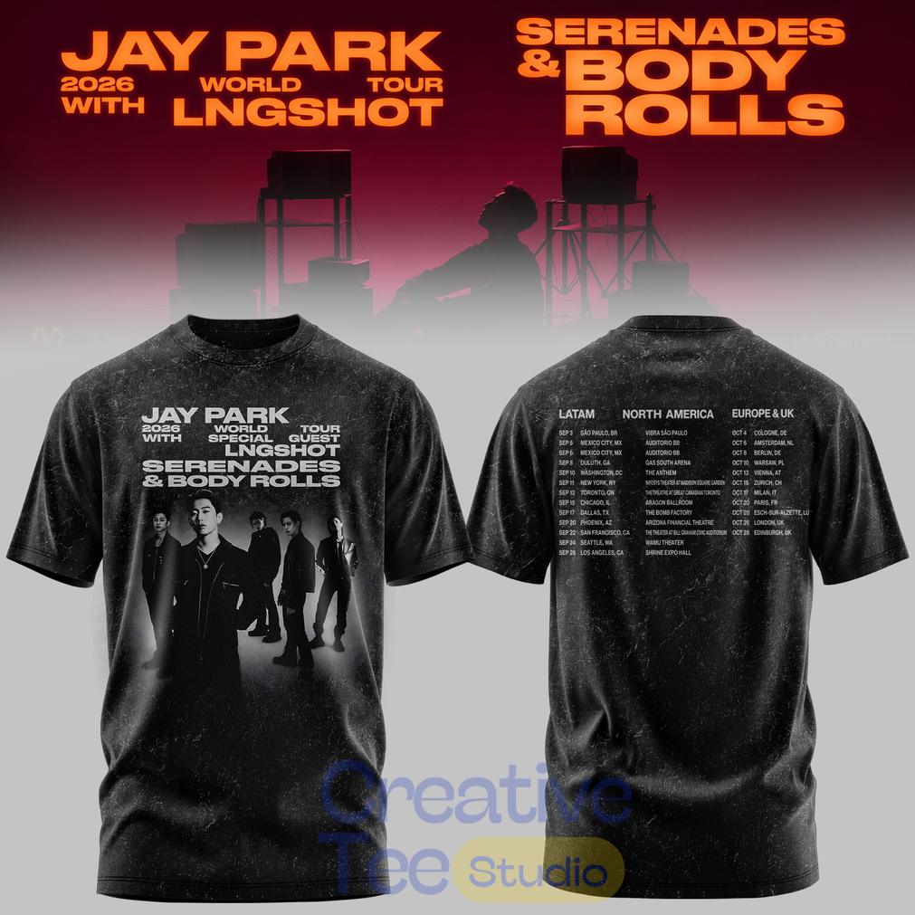 JAY PARK 2026 World Tour x LNGSHOT “Serenades & Body Rolls” Collection T-Shirt