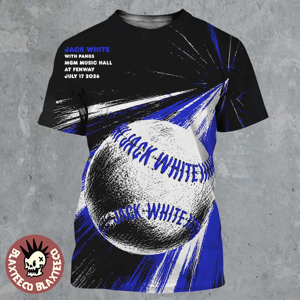 Jack White Boston Massachusetts 2026 Event Poster At MGM Music Hall At Fenway On July 17 2026 All Over Print Shirt