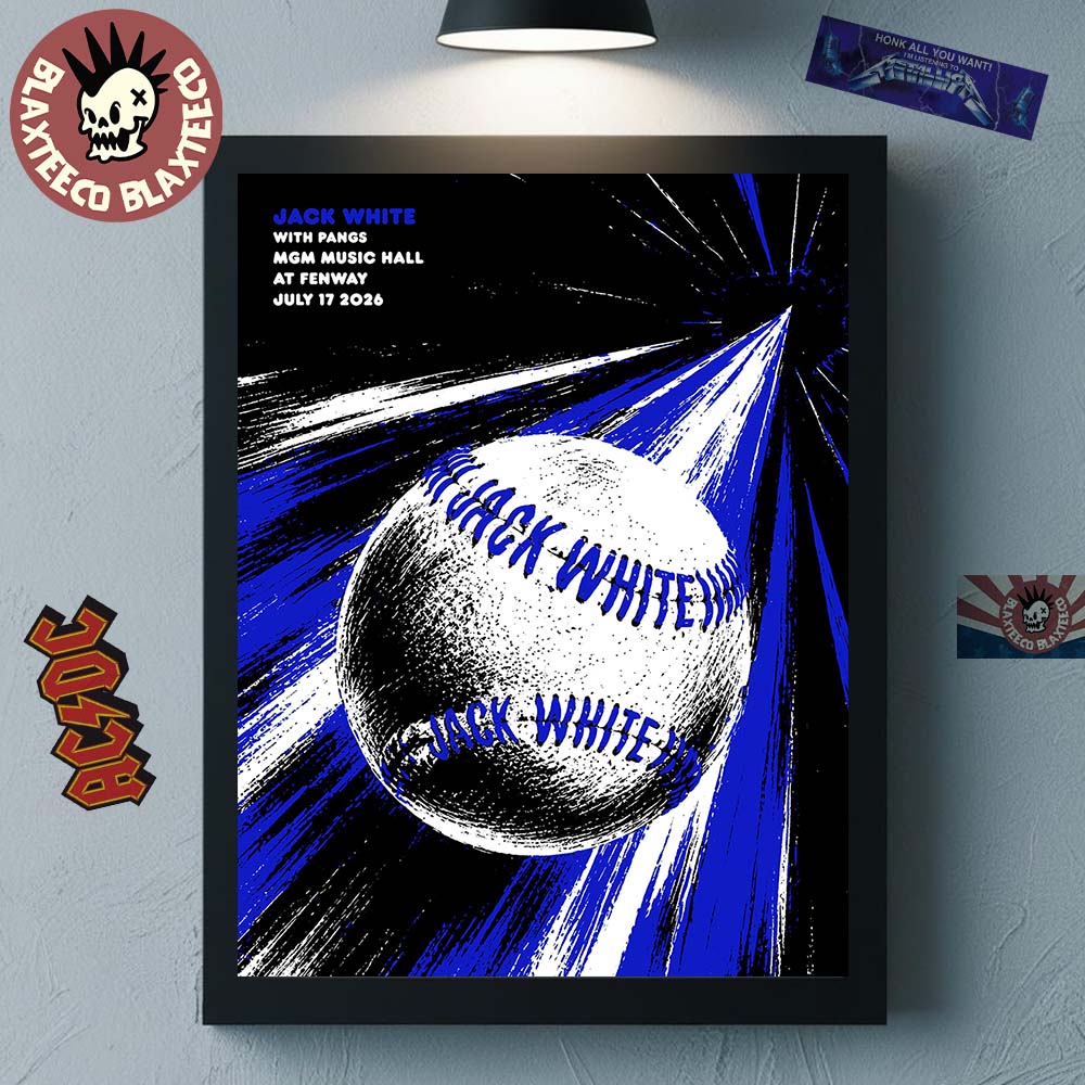 Jack White Boston Massachusetts 2026 Event Poster At MGM Music Hall At Fenway On July 17 2026 Home Decor Poster Canvas
