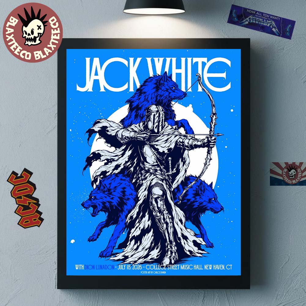 Jack White New Haven Connecticut 2026 Event Poster At College Street Music Hall On July 18 2026 Home Decor Poster Canvas