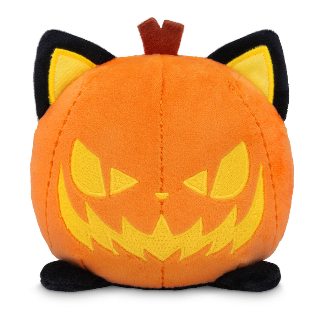Halloween Cat & Jack-o-Lantern 4" Reversible Plushie (Glow) Unisex