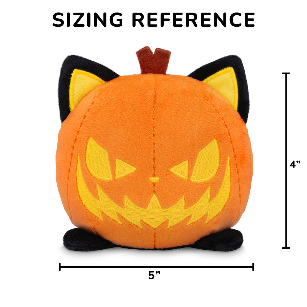 Halloween Cat & Jack-o-Lantern 4" Reversible Plushie (Glow) Unisex