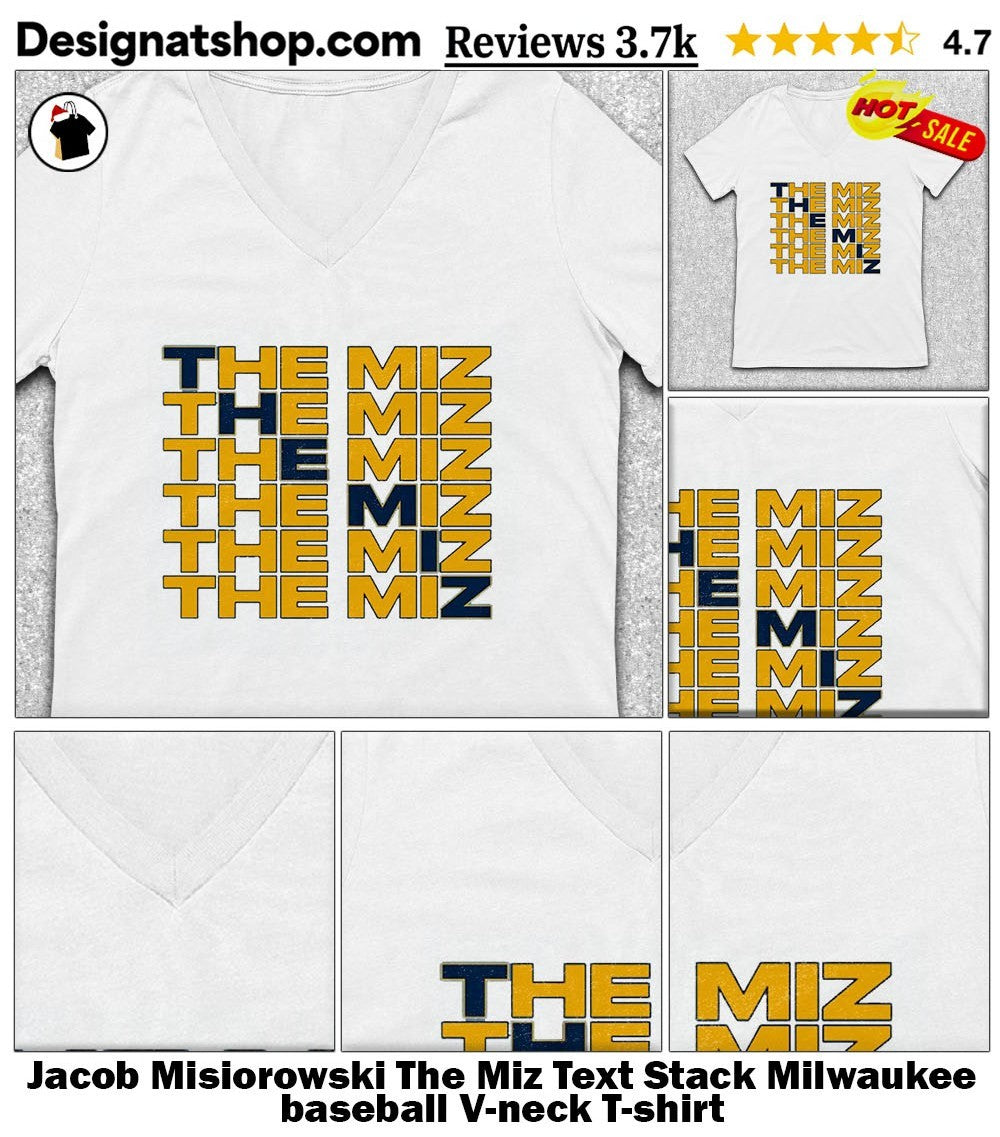 Jacob Misiorowski The Miz Text Stack Milwaukee baseball shirt