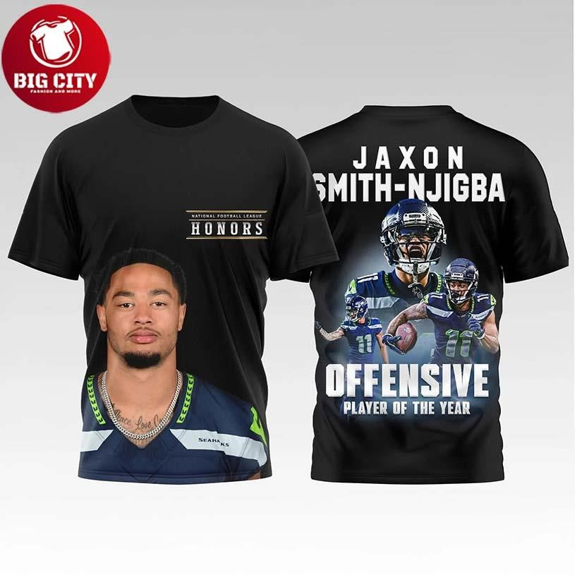 Jaxon Smith Njigba Seahawks Offensive Player Of The Year Two Sided Shirt Unisex