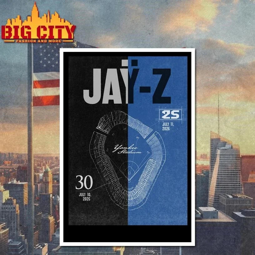 Jay Z 2 Night Celebration Reasonable Doubt And The Blueprint Iconic Album Turning Yankee Stadium 2026 Poster Shirt
