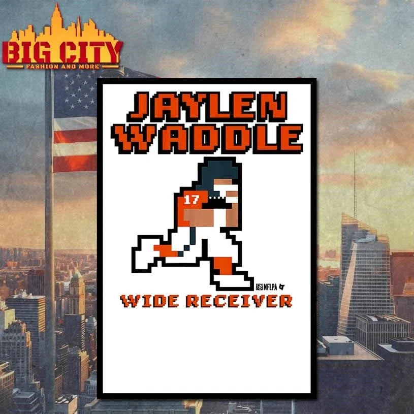 Jaylen Waddle Wide Receiver Pixiel Art Shirt Unisex