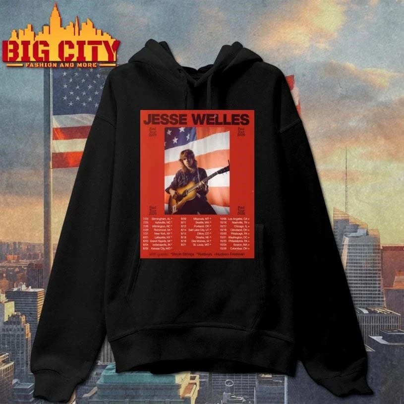 Jesse Welles Red Tour 2026 Schedule Tour Dates Poster Shirt Unisex