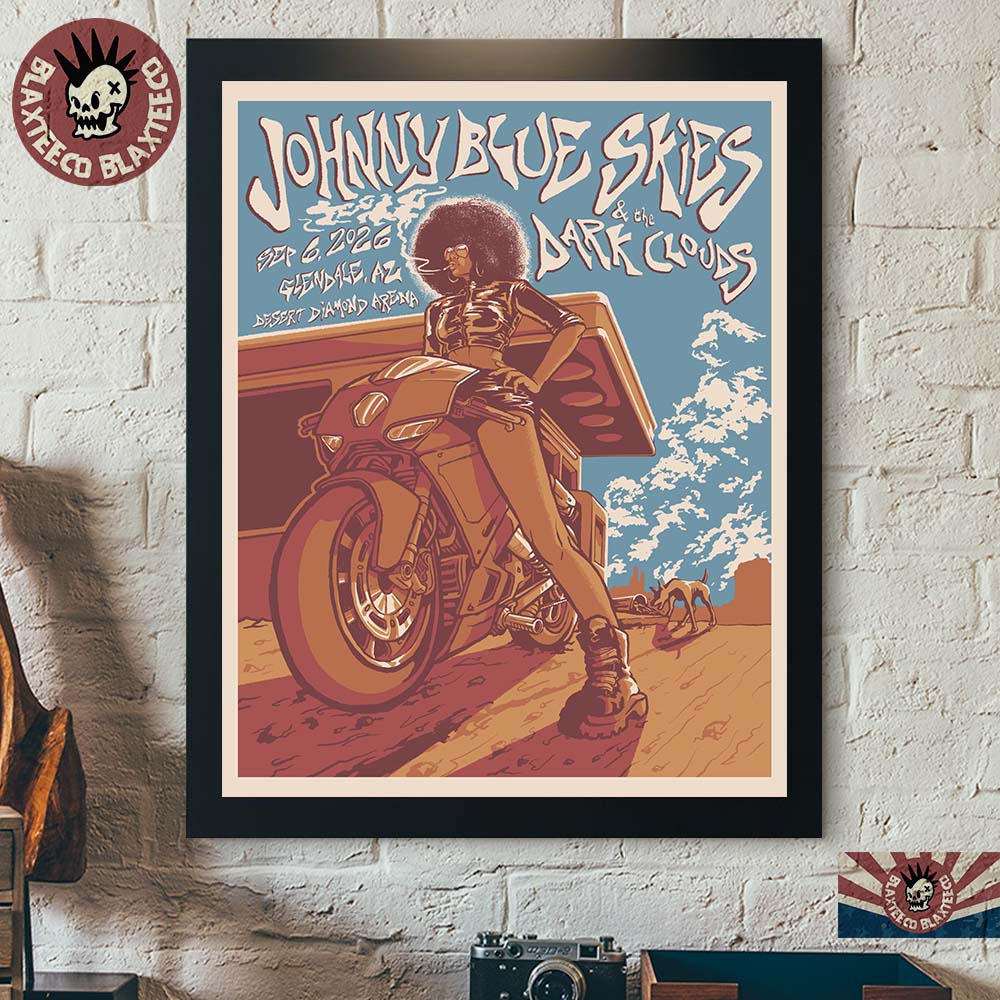 Johnny Blue Skies And The Dark Clouds Glendale AZ Event Poster 2026 At Desert Diamond Arena On September 6 2026 Poster Canvas