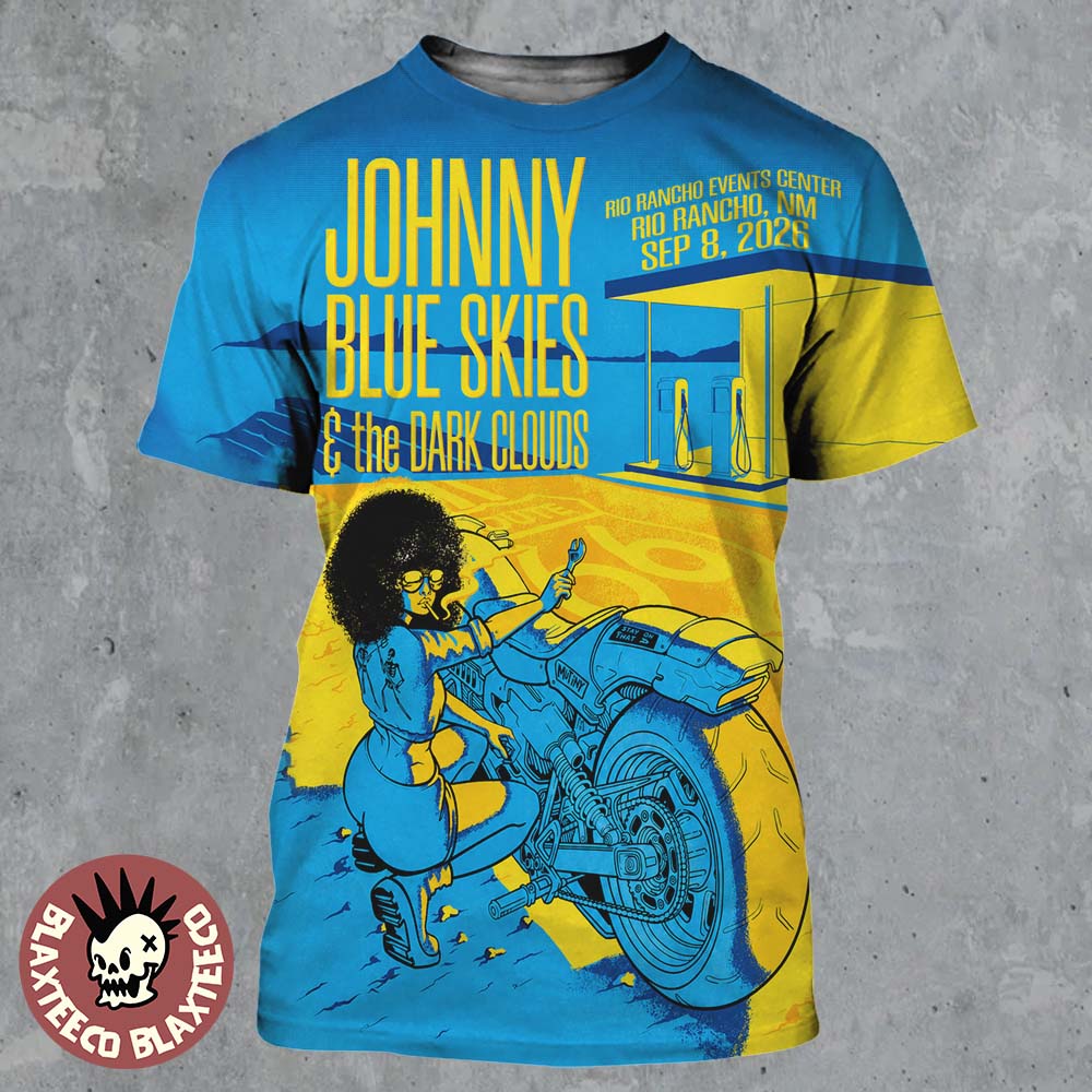 Johnny Blue Skies And The Dark Clouds Rio Rancho NM 2026 Event Poster Live At Rio Rancho Events Center Sep 8 2026 3D Shirt