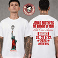 Jonas Brothers MSG Madison Square Garden 2026 Pop Up Merch Tee In New York City On August 20-22 2026 Red Dress T-Shirt