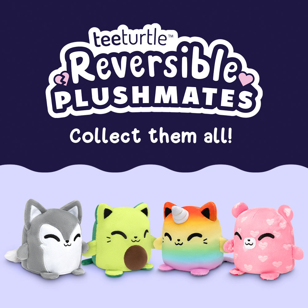 TeeTurtle Reversible Cat Plushmate (Black) Unisex