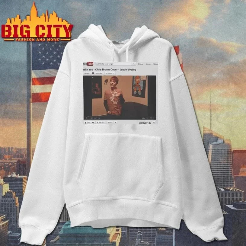 Justin Bieber With You Chris Brown Cover Justin Singing Photo Shirt Unisex
