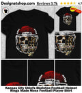 Kansas City Chiefs Skeleton Football Helmet Rings Made Moss Football Player Shirt
