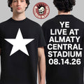 Kanye West Ye Live At Almaty Central Stadium 2026 Exclusive Tee In Kazakhstan On August 14 2026 Star T-Shirt