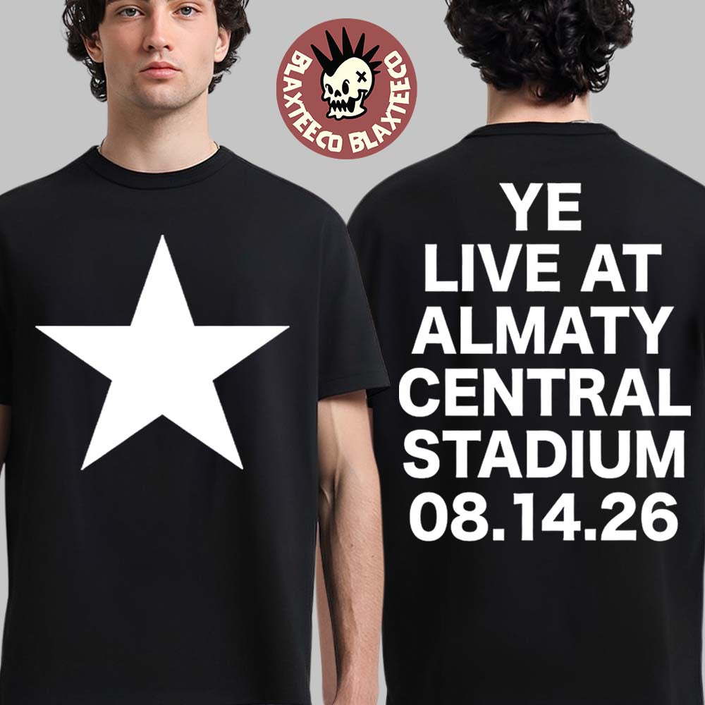 Kanye West Ye Live At Almaty Central Stadium 2026 Exclusive Tee In Kazakhstan On August 14 2026 Star T-Shirt