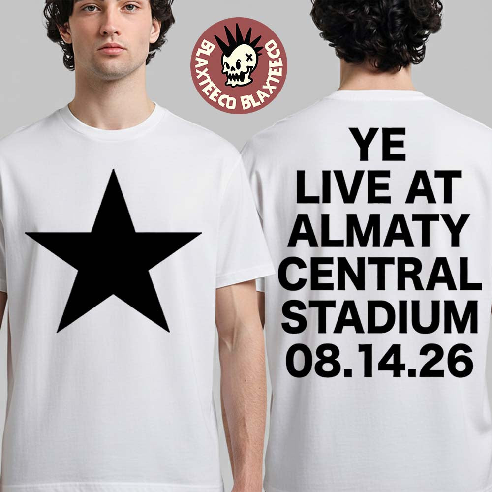 Kanye West Ye Live At Almaty Central Stadium 2026 Exclusive Tee In Kazakhstan On August 14 2026 Star T-Shirt