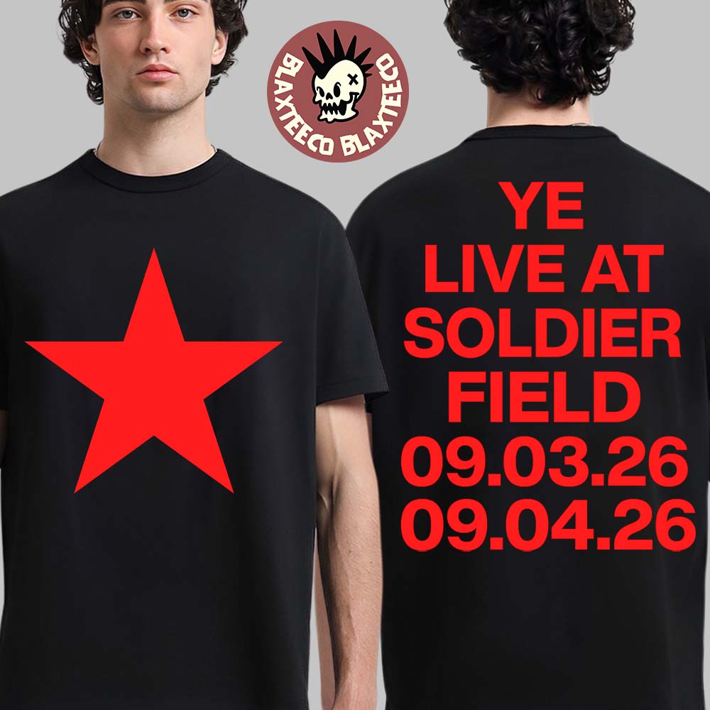 Kanye West Ye Live At Soldier Field Chicago 2026 Concert Merch On September 3 And 4 2026 Star T-Shirt