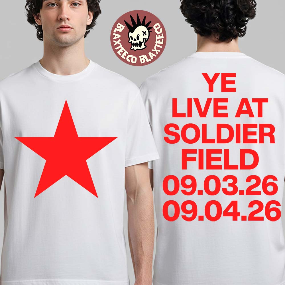 Kanye West Ye Live At Soldier Field Chicago 2026 Concert Merch On September 3 And 4 2026 Star T-Shirt