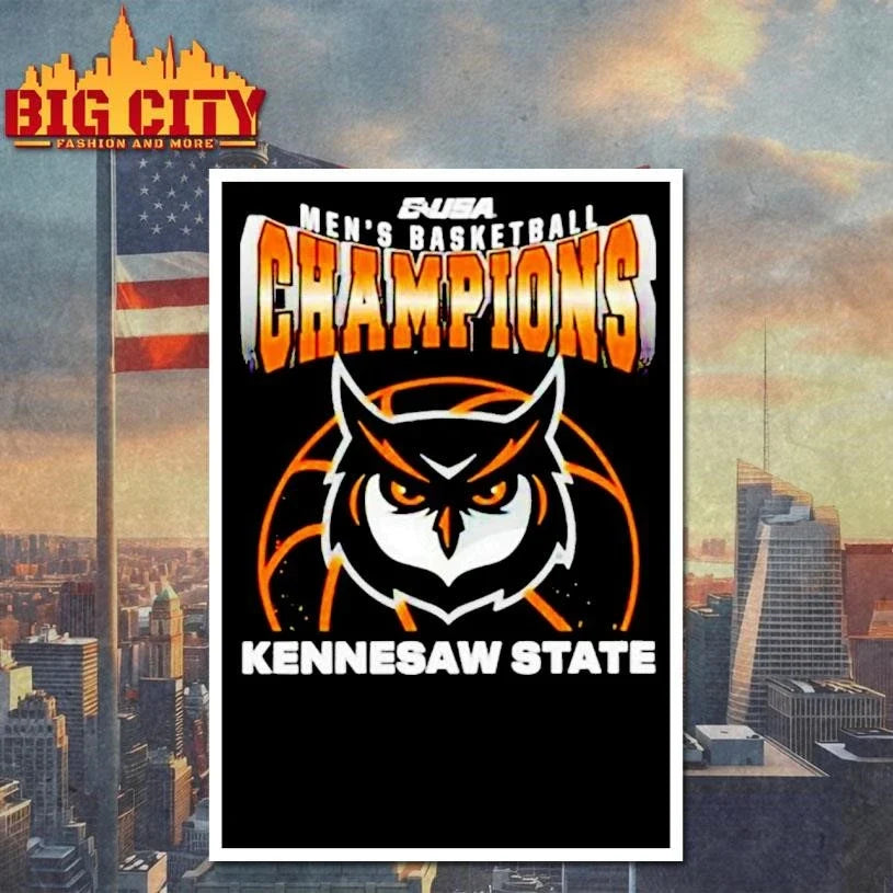 Kennesaw State Owls Champions C USA Men’s Basketball Tournament 2026 Shirt Unisex