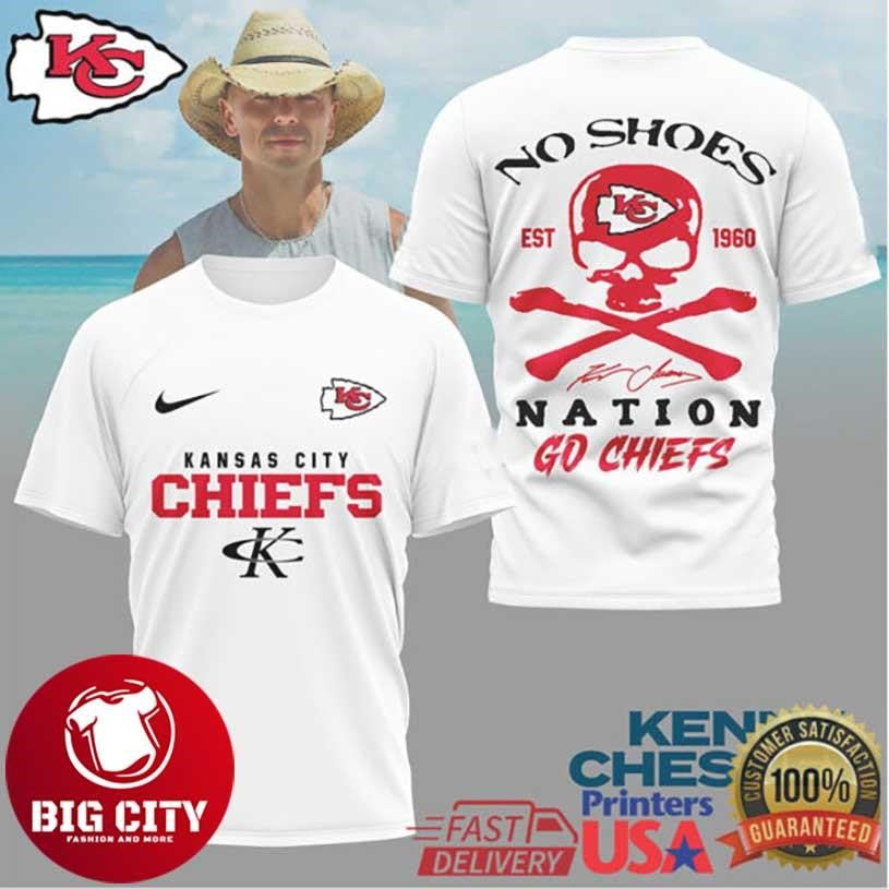 Kenny Chesney No Shoes Nation x Kansas City Chiefs Graphic Two Sided Shirt Unisex