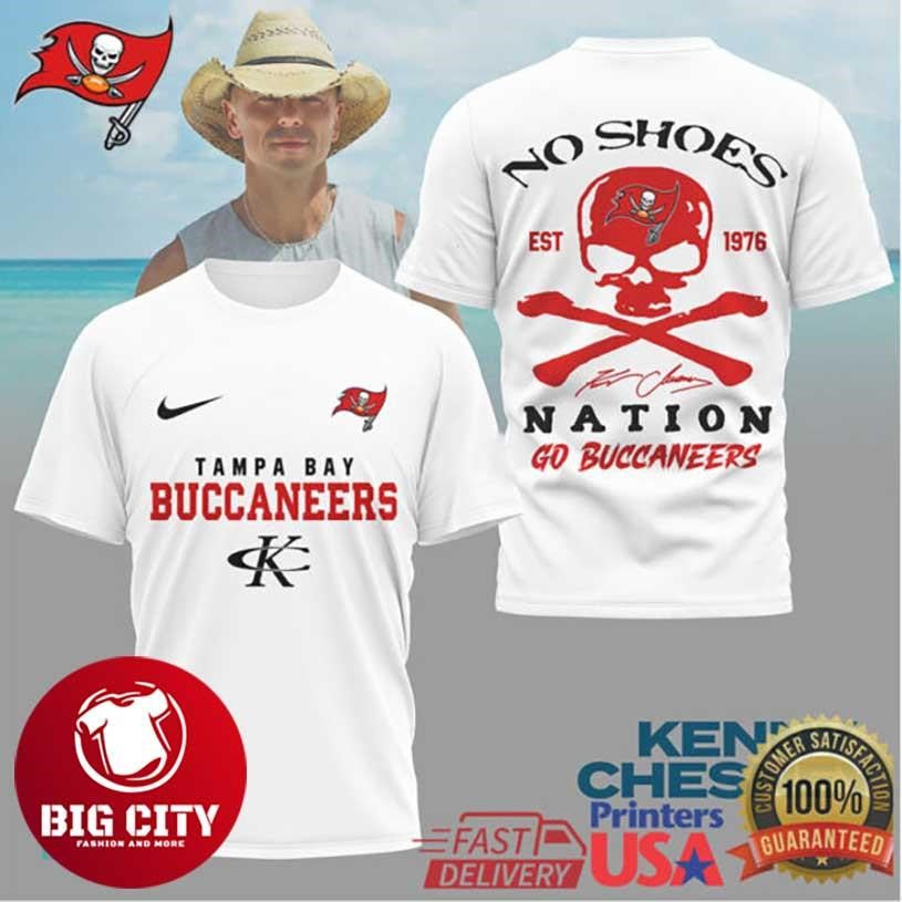 Kenny Chesney No Shoes Nation x Tampa Bay Buccaneers Football Two Sided Shirt Unisex