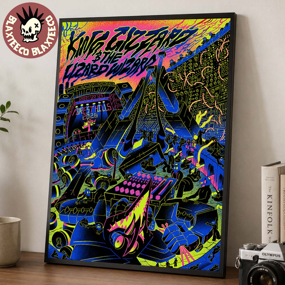 King Gizzard And The Lizard Wizard Forest Hills New York 2026 Event Poster At Forest Hills Stadium From August 20 To 23 2026 I Drink Lakes Of Motor Oil Poster Canvas