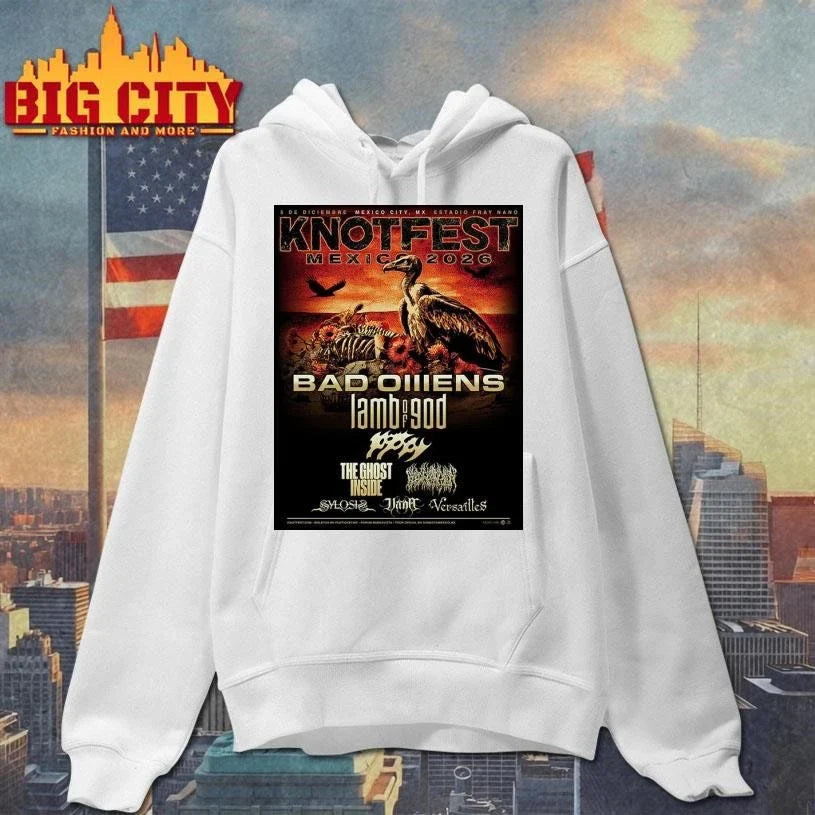 Knotfest Mexico 2026 Line Up At Estadio Fray Nano Mexico City On December 5 2026 Poster Shirt