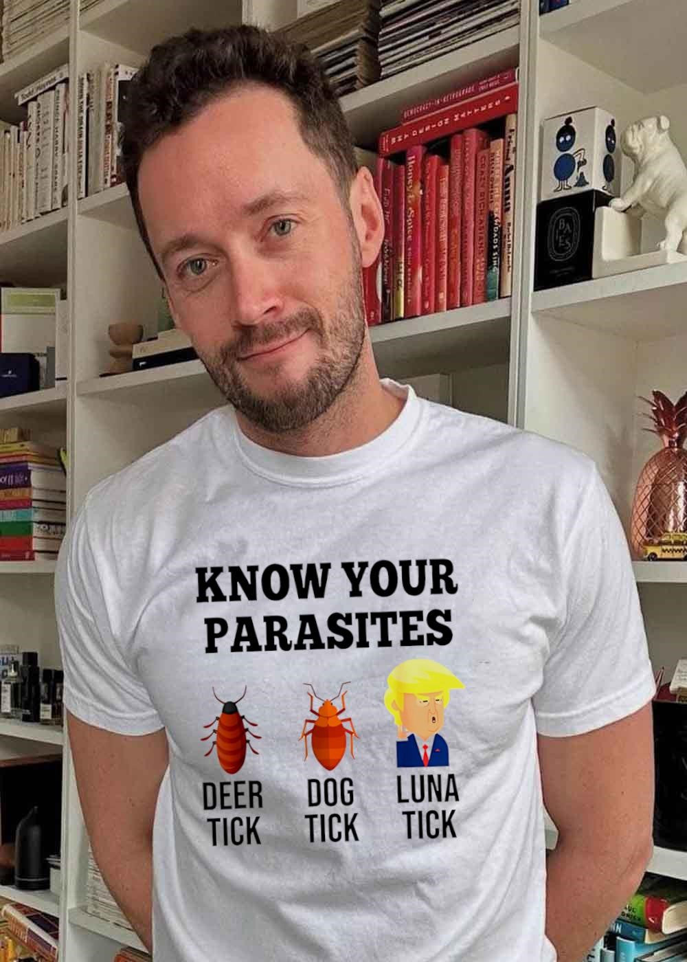 Know Your Parasites Deer Dog Luna Tick Humor Graphic T-Shirt