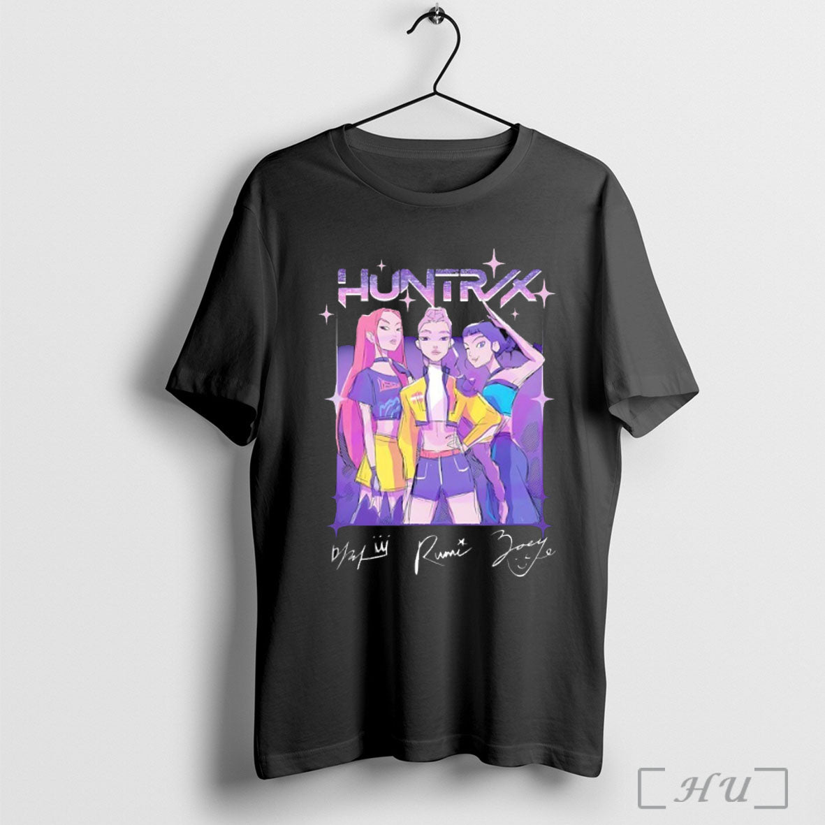 Kpop Demon Hunters Huntr X Sketch Signature T Shirt Unisex