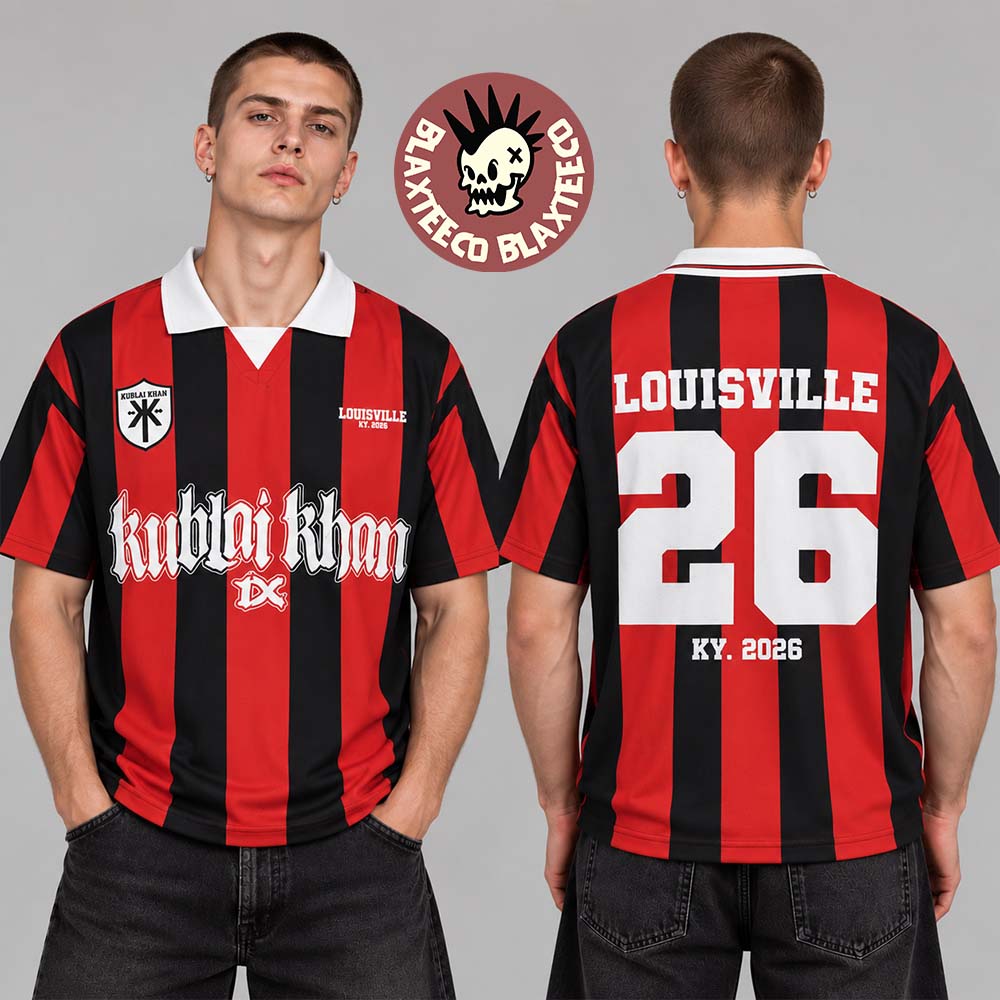 Kublai Khan TX Louisville KY 2026 Pop Up Shop Louder Than Life Festival Polo Soccer Jersey