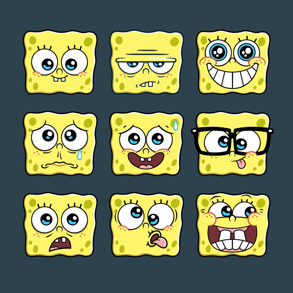 SpongeBob Expression Grid Unisex