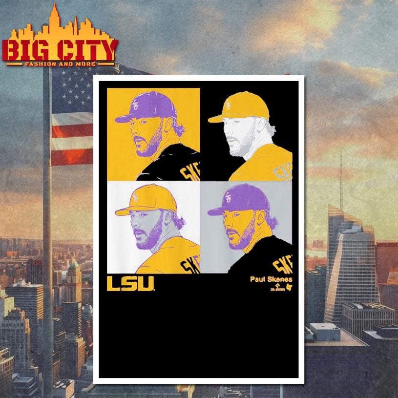 LSU Baseball Paul Skenes Collage Panels Shirt Unisex