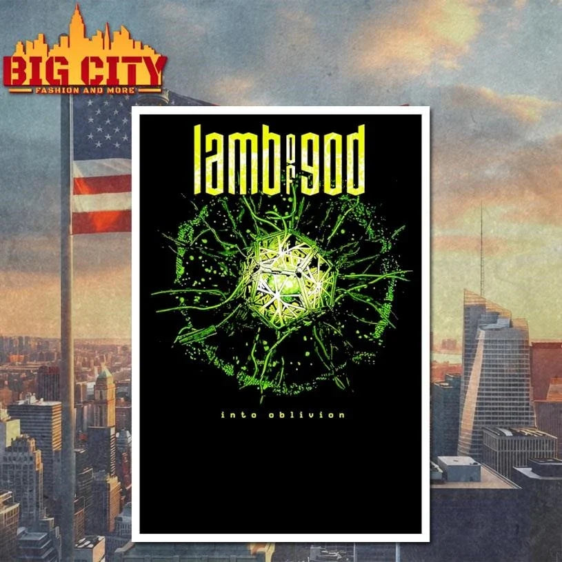 Lamb Of God Into Oblivion 10th Studio Album Cover Art Merch Burst Shirt Unisex