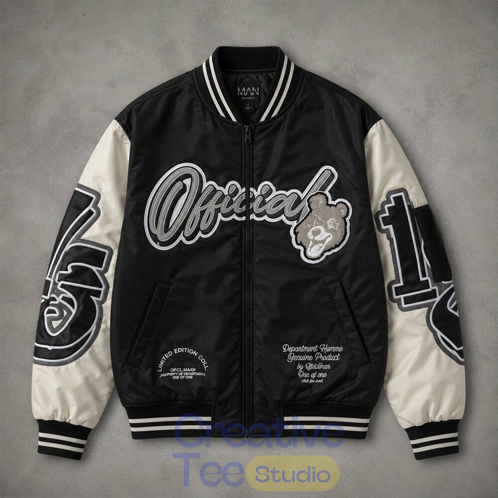 Lamine Yamal BoohooMAN PU Teddy Badge Bomber Jacket