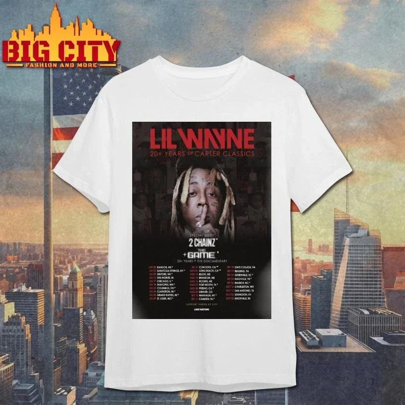 Lil Wayne 20 Years Of Carter Classics North America 2026 Schedule Venue Dates Poster Shirt