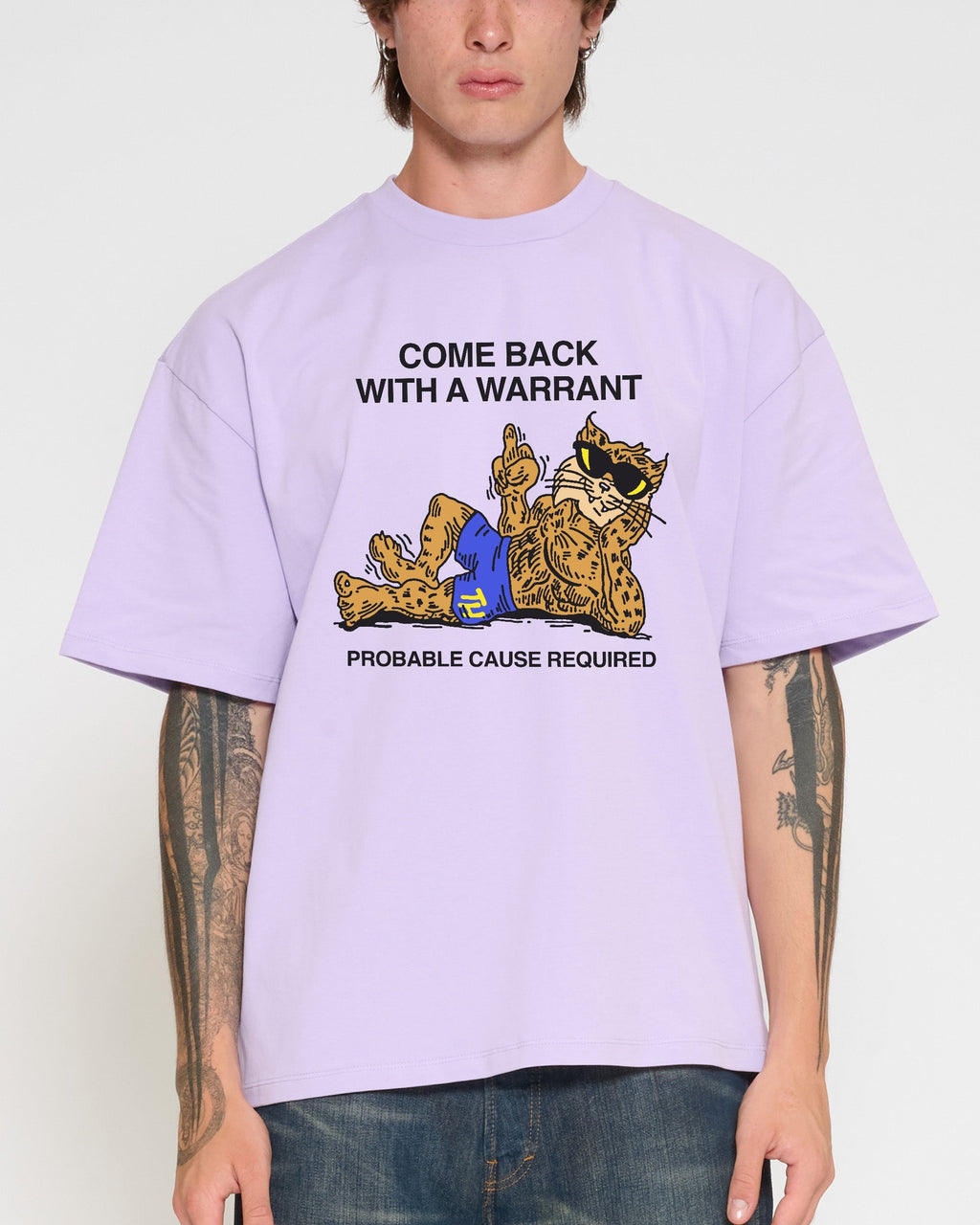 Come Back With A Warrant Oversized Tee Unisex