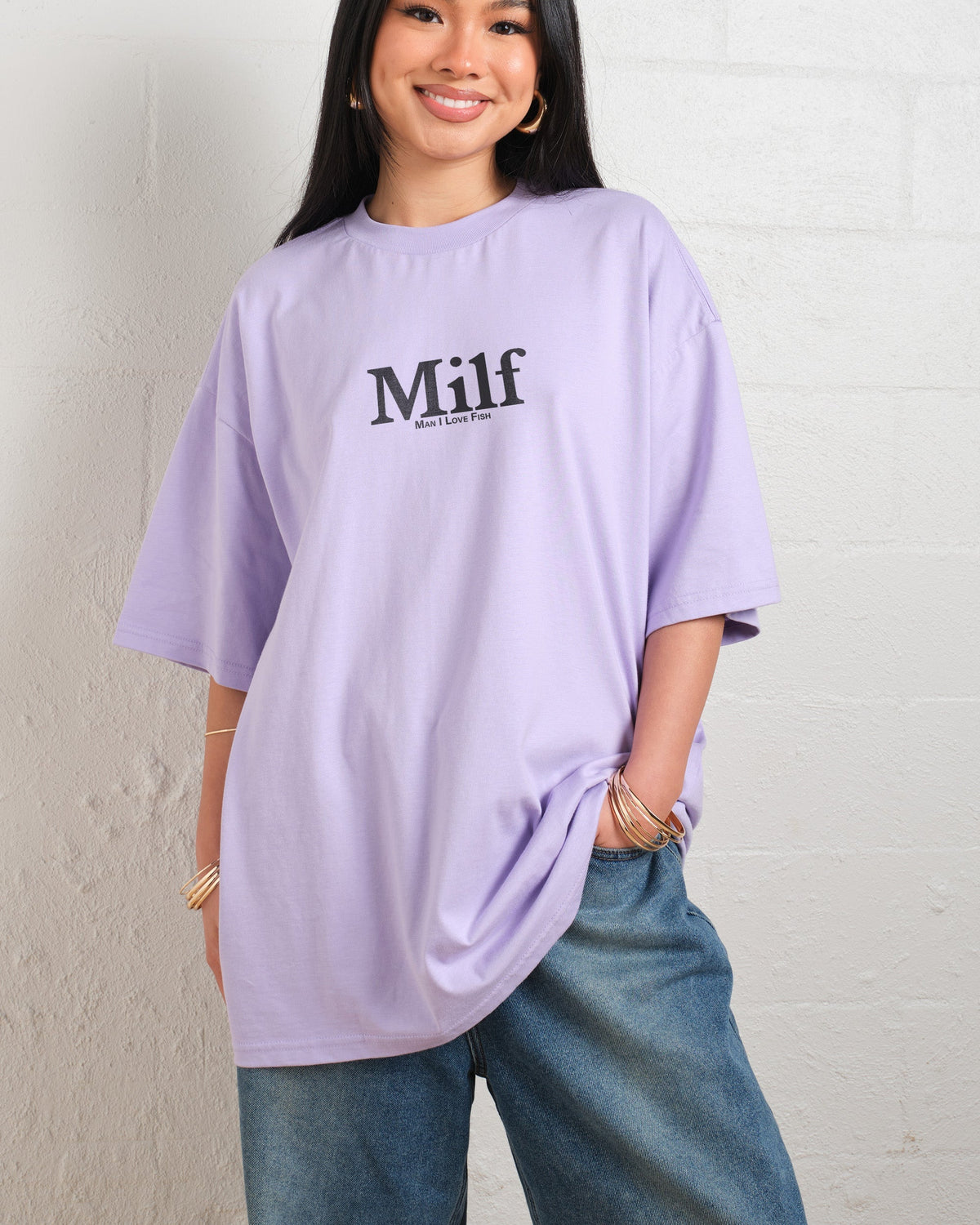 Man I Love Fish Front and Back Oversized Tee Unisex