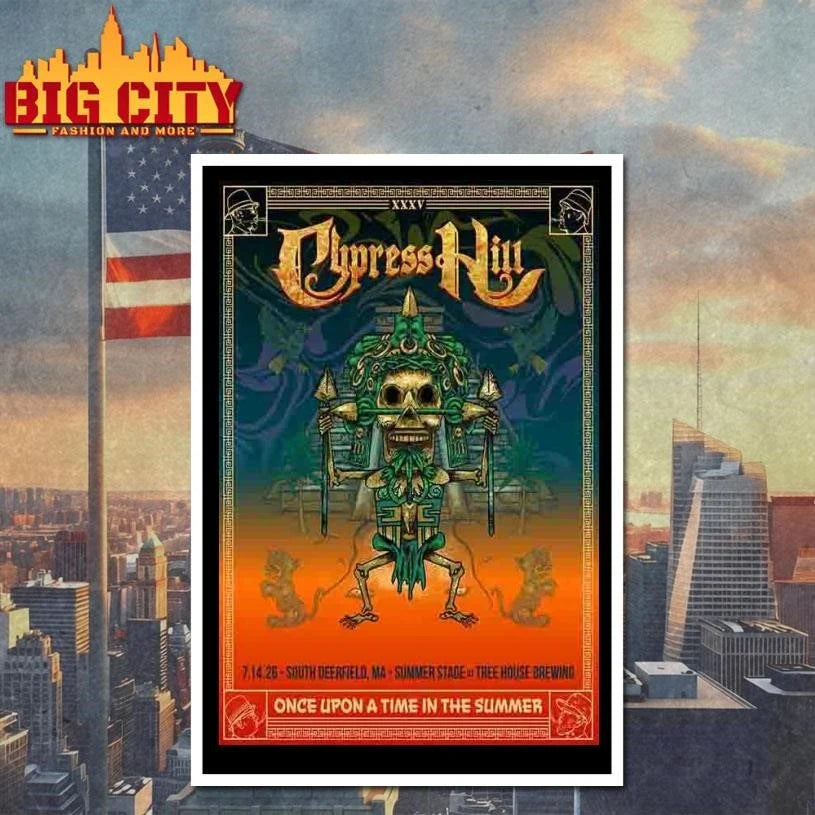 Limited Edition Cypress Hill July 14 2026 Deerfield MA Poster Shirt Unisex