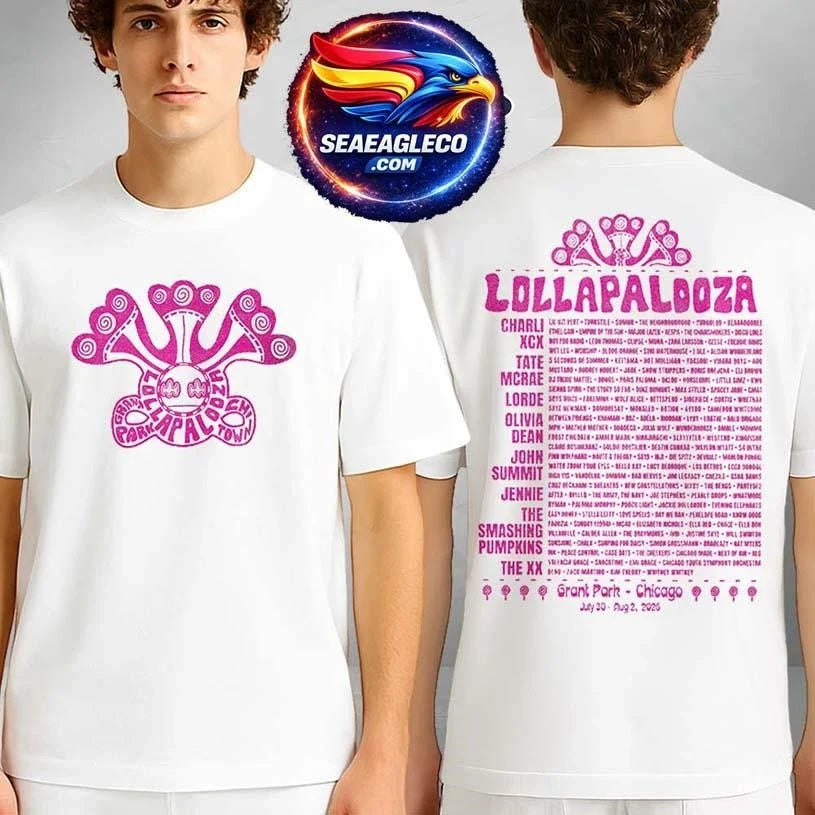 Lollapalooza 2026 Lolla Guide Lineup Two Sided Shirt Unisex