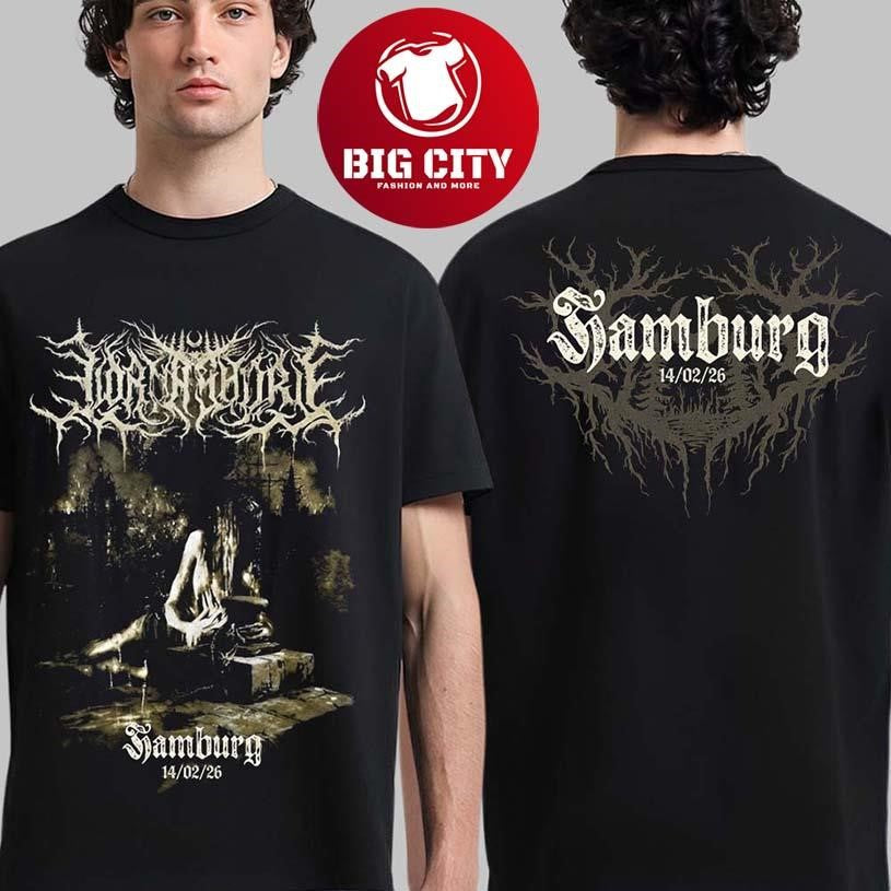 Lorna Shore Hamburg Germany 2026 Pop Up Shop Merch Tee February 14 2026 Exclusive Two Sided Shirt