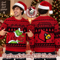 Louisville Cardinals NCAA Grinch Stole The Ball Festive 2026 Christmas Ugly Sweater