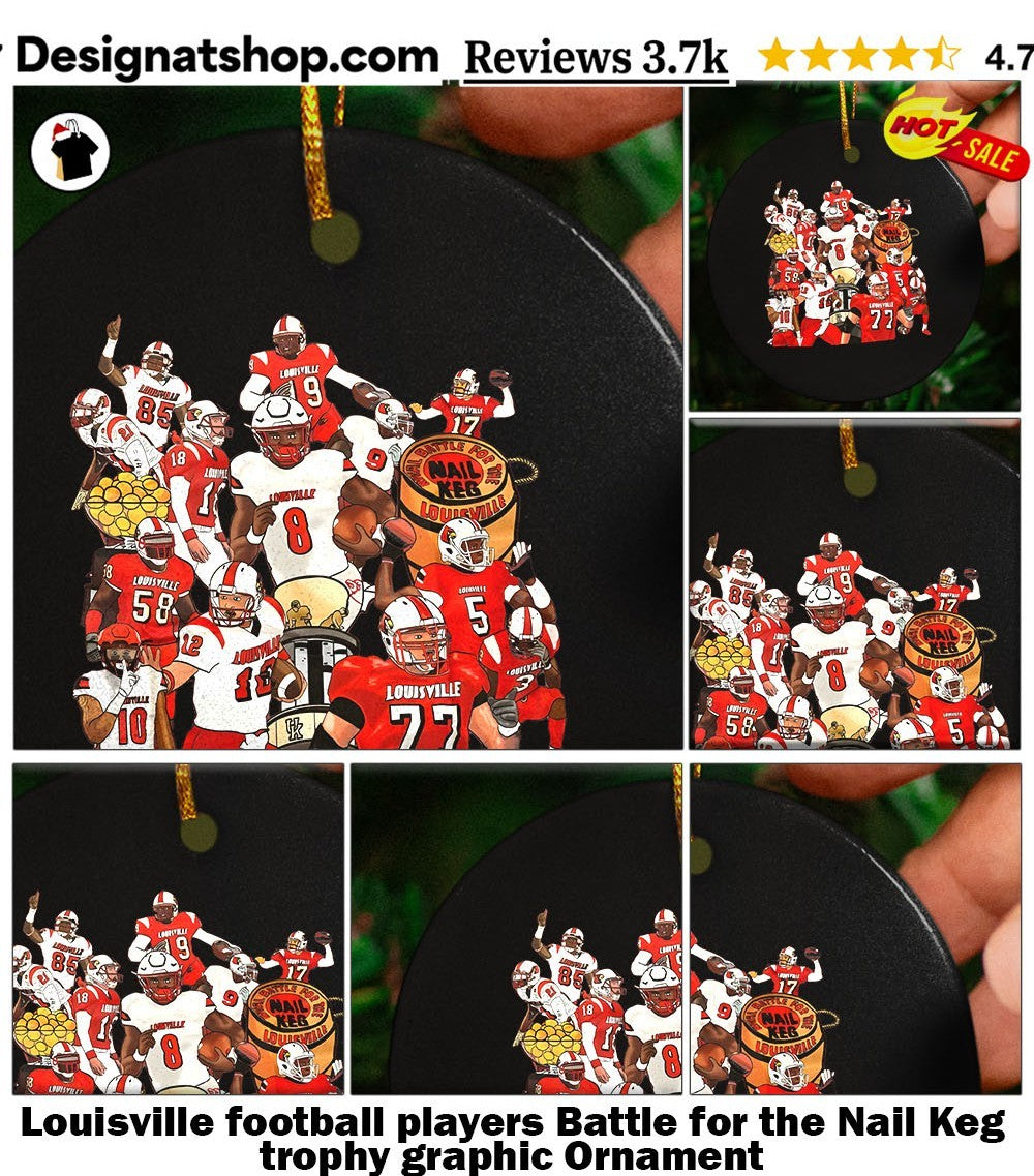 Louisville football players Battle for the Nail Keg trophy graphic shirt